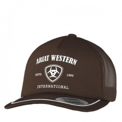 Ariat Mens Cap Snap Back Foam Front Screen Print Brown