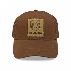 RAM BROWN LEATHER PATCH Ball Cap