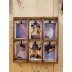 6 pics wood frame