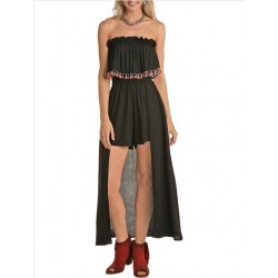 Rock and Roll Cowgirl Strapless Maxi Romper