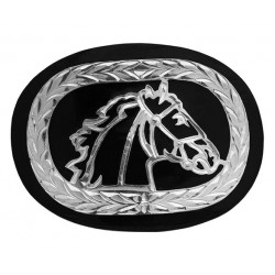 German Silver Horse Head Belt Buckle