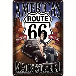 ROUTE 66 AMERICAS MAIN STREET Sign